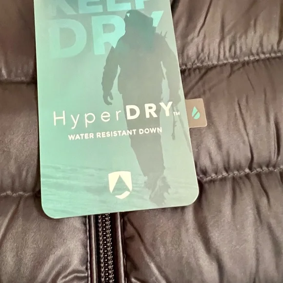 Women’s Lands End Long Tunic Vest Slate Blue Gray Titanium Down - Picture 5 of 7